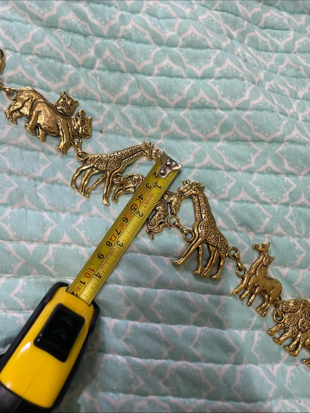 Safari animal, gold chain belt